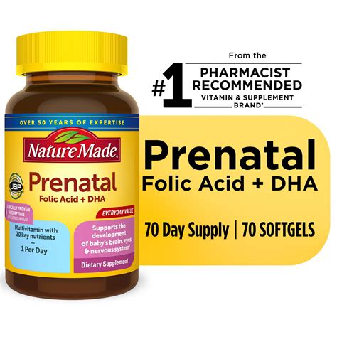  Each softgel provides 225 mg of prenatal DHA to help support cognitive health & brain function. . Prenatal vitamin walmart